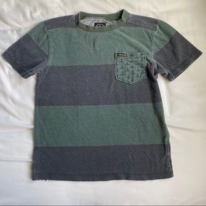 Volcom Green/Black Striped Tee